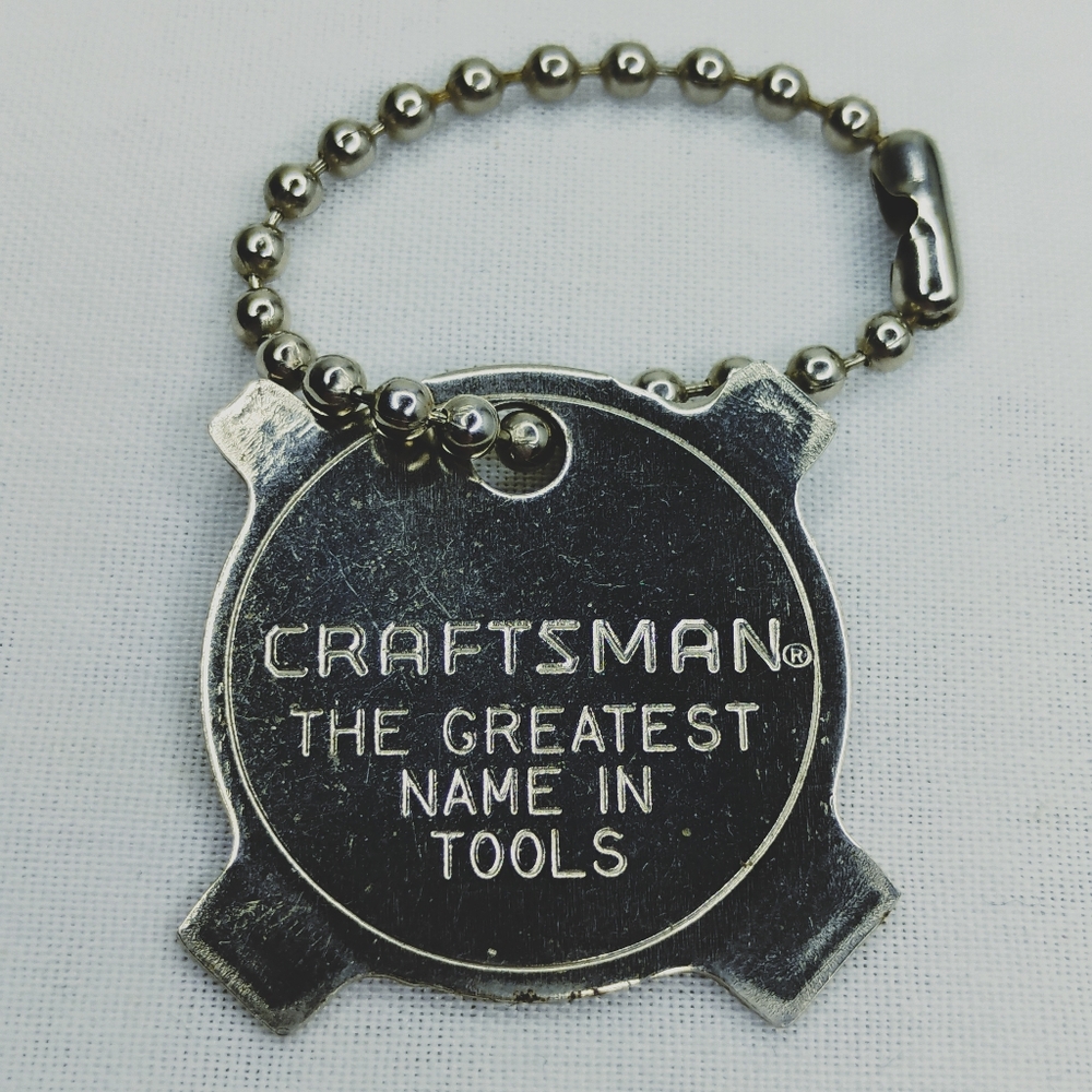 Vintage Sears Craftsman Silver 4 Way Pocket Screwdriver Key Ring / Keychain